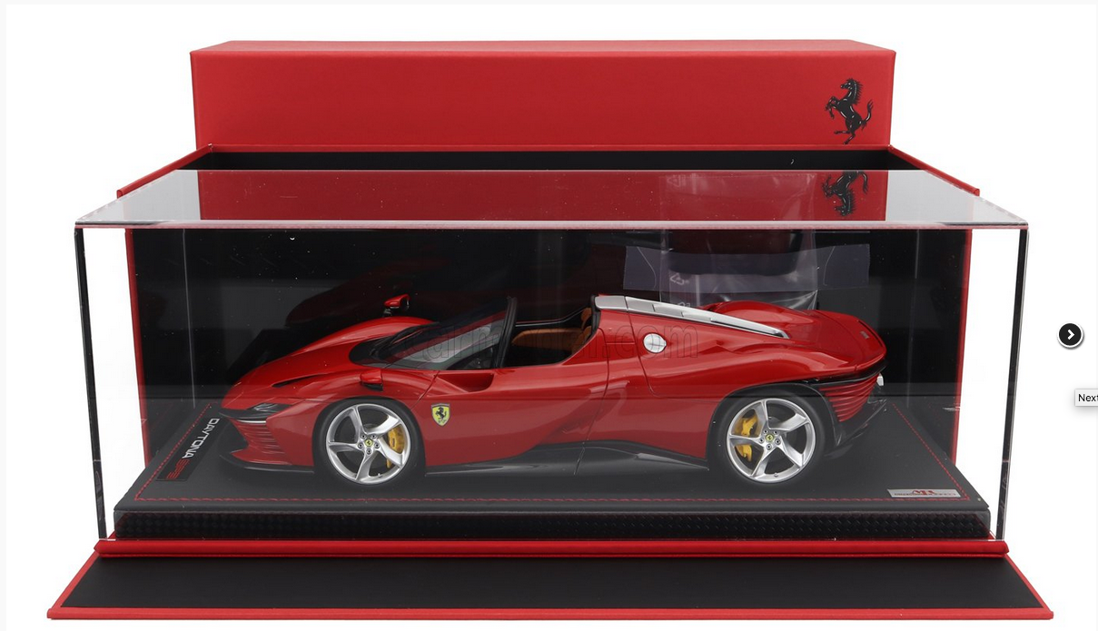 MR-MODELS - 1/18 - FERRARI - DAYTONA SP3 2022 - CON VETRINA - ROSSO CORSA - RED