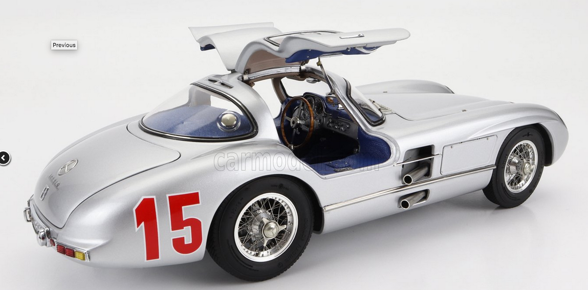 CMC - 1/18 - MERCEDES BENZ - 300 SLR UHLENHAUT COUPE N 15 SWEDEN GP 1955 - SILVER