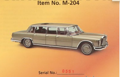 CMC - 1/18 - MERCEDES BENZ - S-CLASS 600 PULLMAN W100 - WITH SUN ROOF - 1963 - GOLD MET