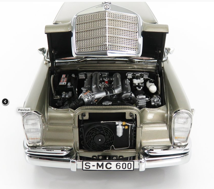 CMC - 1/18 - MERCEDES BENZ - S-CLASS 600 PULLMAN W100 - WITH SUN ROOF - 1963 - GOLD MET