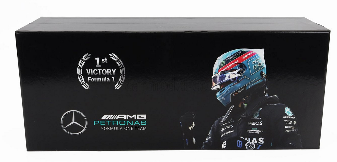 MINICHAMPS - 1/18 - MERCEDES GP - F1 W13E TEAM MERCEDES-AMG PETRONAS F1 N 63 WINNER BRAZILIAN GP 2022 GEORGE RUSSEL - SILVER GREEN