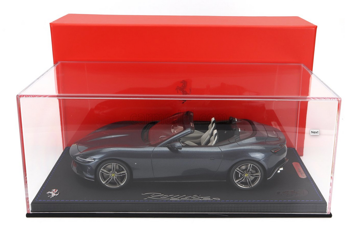 BBR-MODELS - 1/18 - FERRARI - ROMA SPIDER OPEN 2020 - CON VETRINA - BLU ROMA - BLUE MET