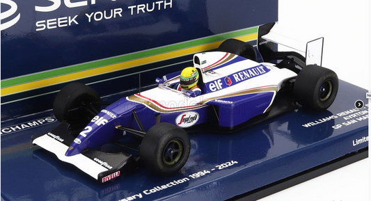 MINICHAMPS - 1/43 - WILLIAMS - F1 FW16 TEAM ROTHMANS RENAULT N 2 SAN MARINO GP DIRTY VERSION 1994 AYRTON SENNA - BLUE WHITE