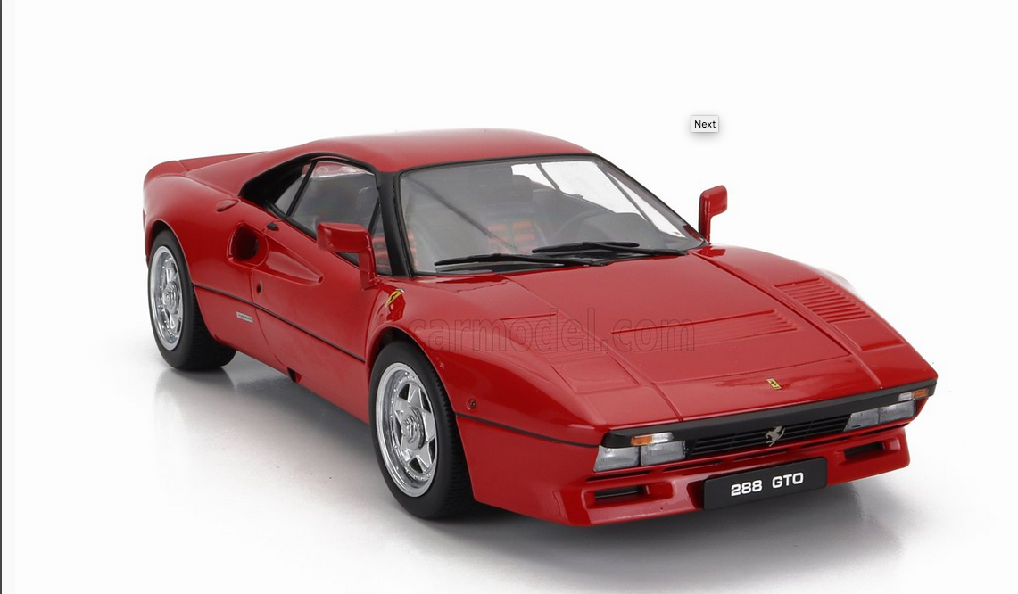 KK-SCALE - 1/18 FERRARI - 288 GTO 1984 (BLACK RED INTERIOR)