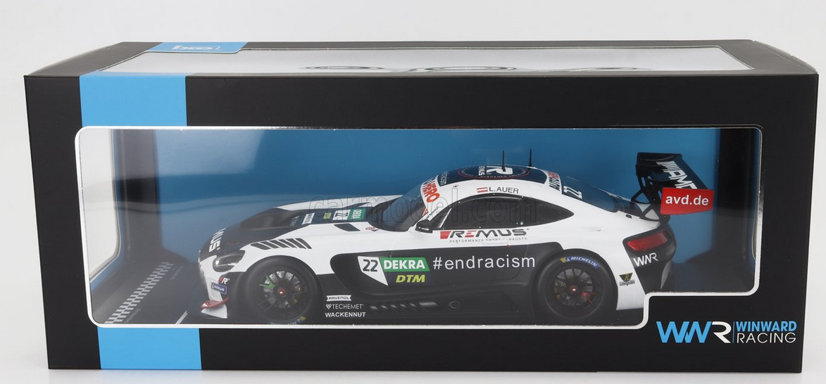 IXO-MODELS - 1/18 - MERCEDES BENZ - AMG GT3 EVO TEAM WINWARD N 22 WINNER RACE 2 ASSEN DTM 2021 LUCAS AUER - WHITE BLACK