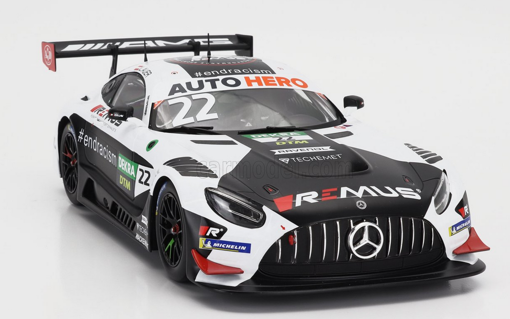 IXO-MODELS - 1/18 - MERCEDES BENZ - AMG GT3 EVO TEAM WINWARD N 22 WINNER RACE 2 ASSEN DTM 2021 LUCAS AUER - WHITE BLACK