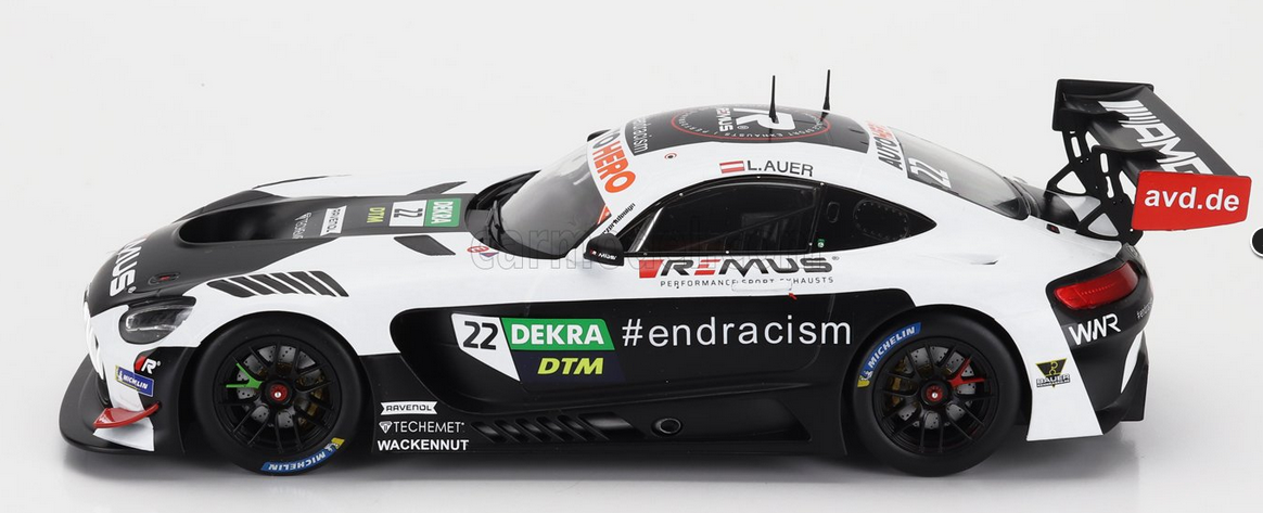 IXO-MODELS - 1/18 - MERCEDES BENZ - AMG GT3 EVO TEAM WINWARD N 22 WINNER RACE 2 ASSEN DTM 2021 LUCAS AUER - WHITE BLACK