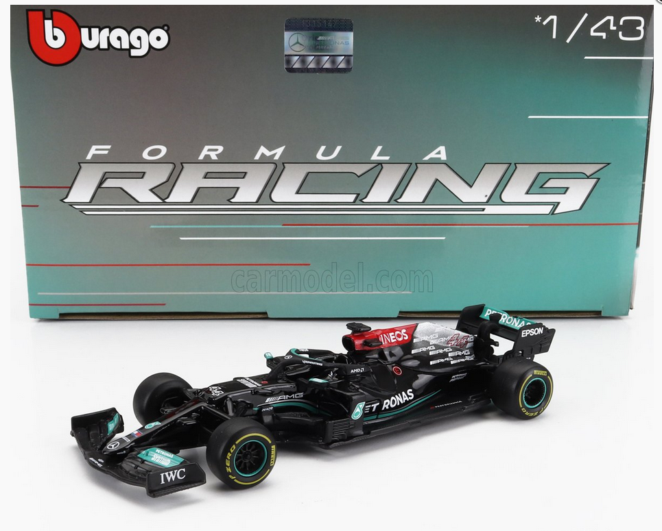 BURAGO - 1/43 - MERCEDES GP - SET F1 4X W14 TEAM MERCEDES-AMG PETRONAS