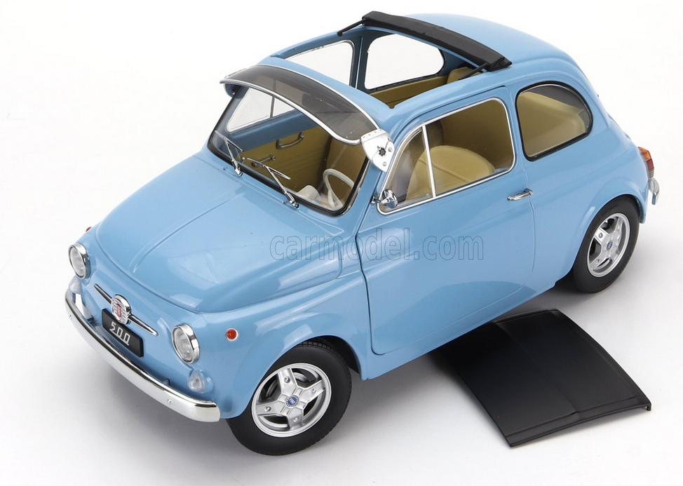 KK-SCALE - 1/12 - FIAT - 500 F CUSTOM WITH ABARTH RIMS 1968 - LIGHT BLUE