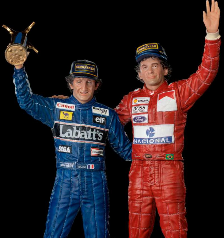 IRON STUDIOS - Prost  e Ayrton Senna last podium 1/10 dlx statue