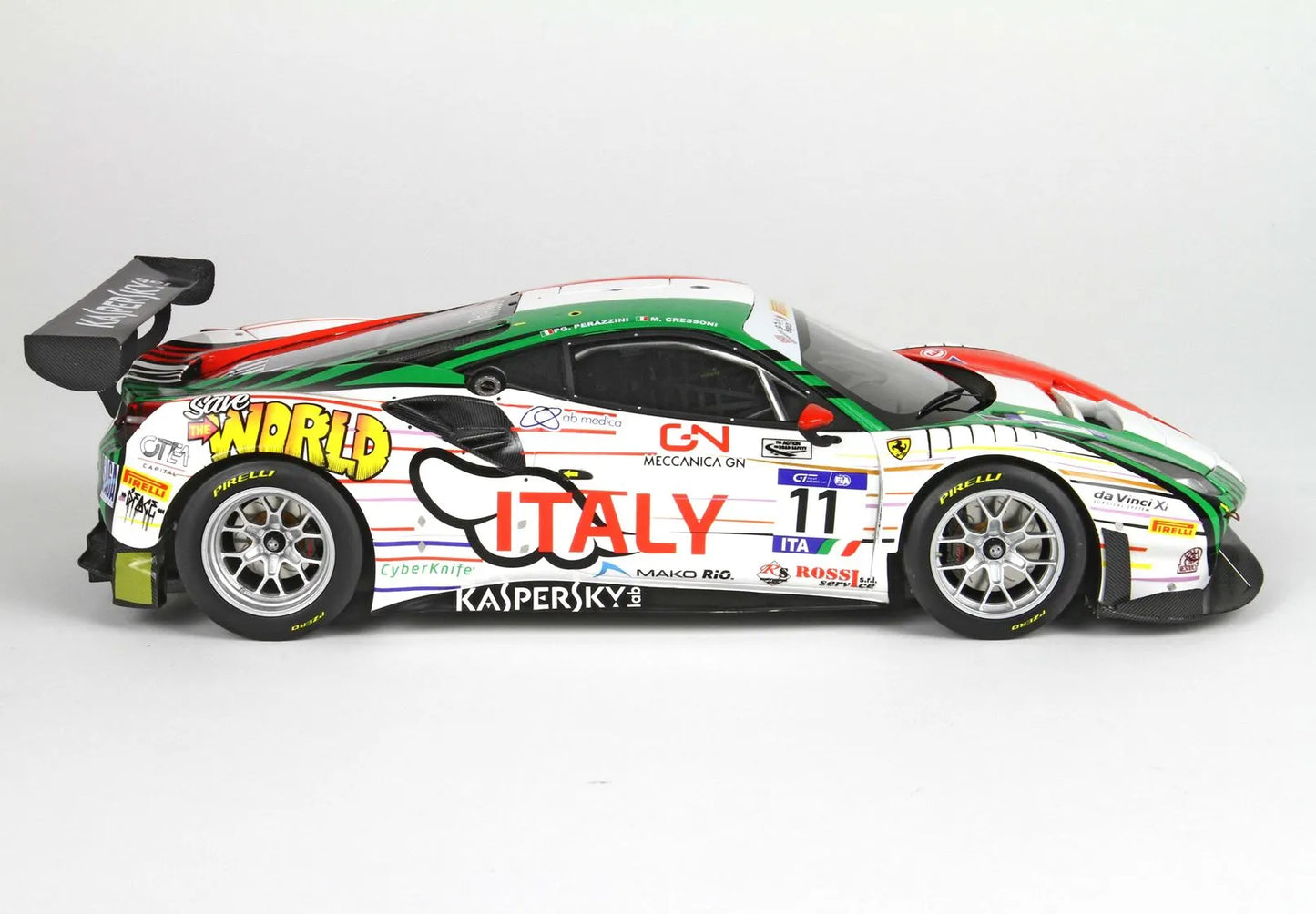 BBRModels -  Ferrari 488 GT3 Fia GT Bahrain Nations Cup 2018 1/18 – Team Kaspersky 1/18