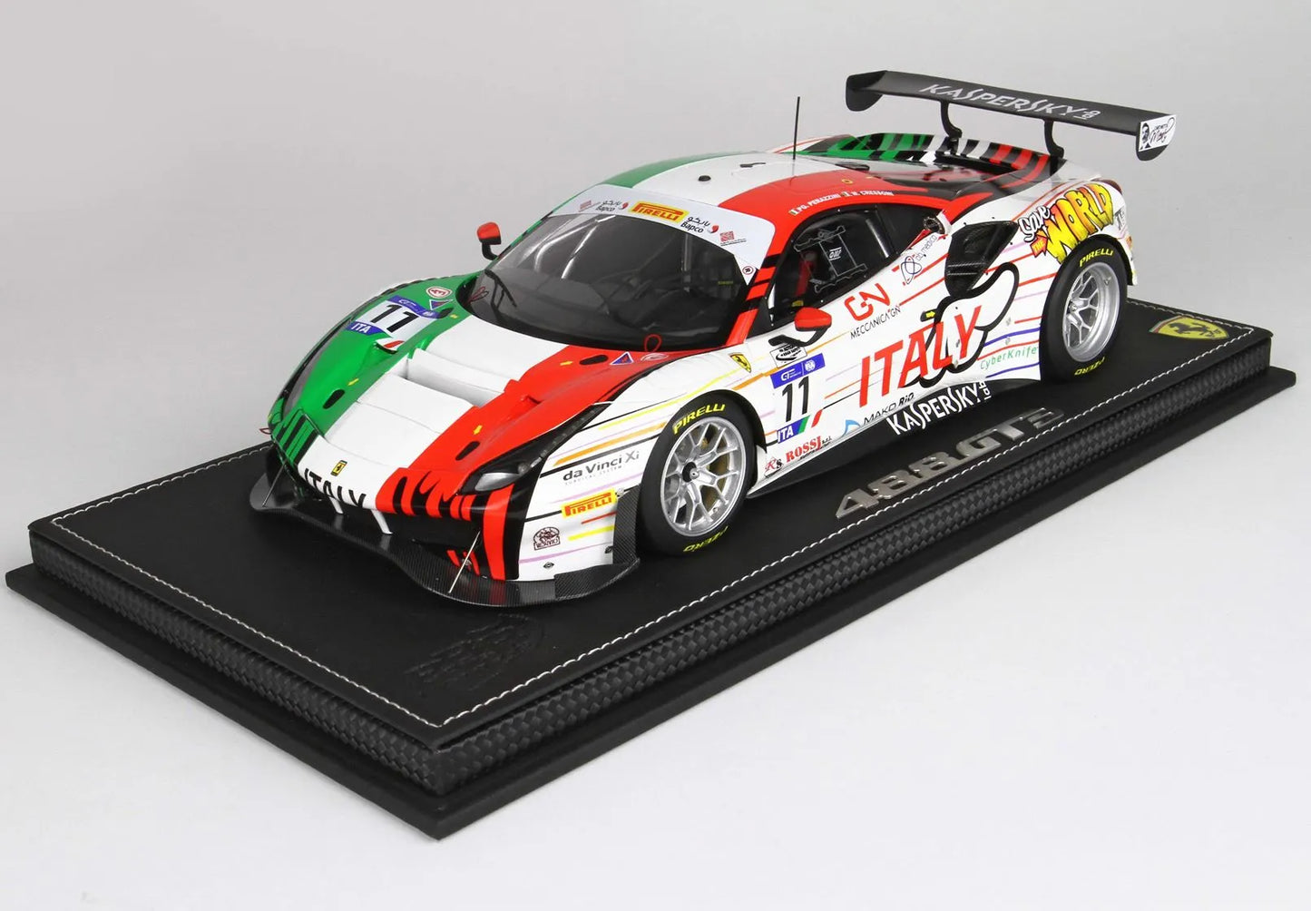 BBRModels -  Ferrari 488 GT3 Fia GT Bahrain Nations Cup 2018 1/18 – Team Kaspersky 1/18