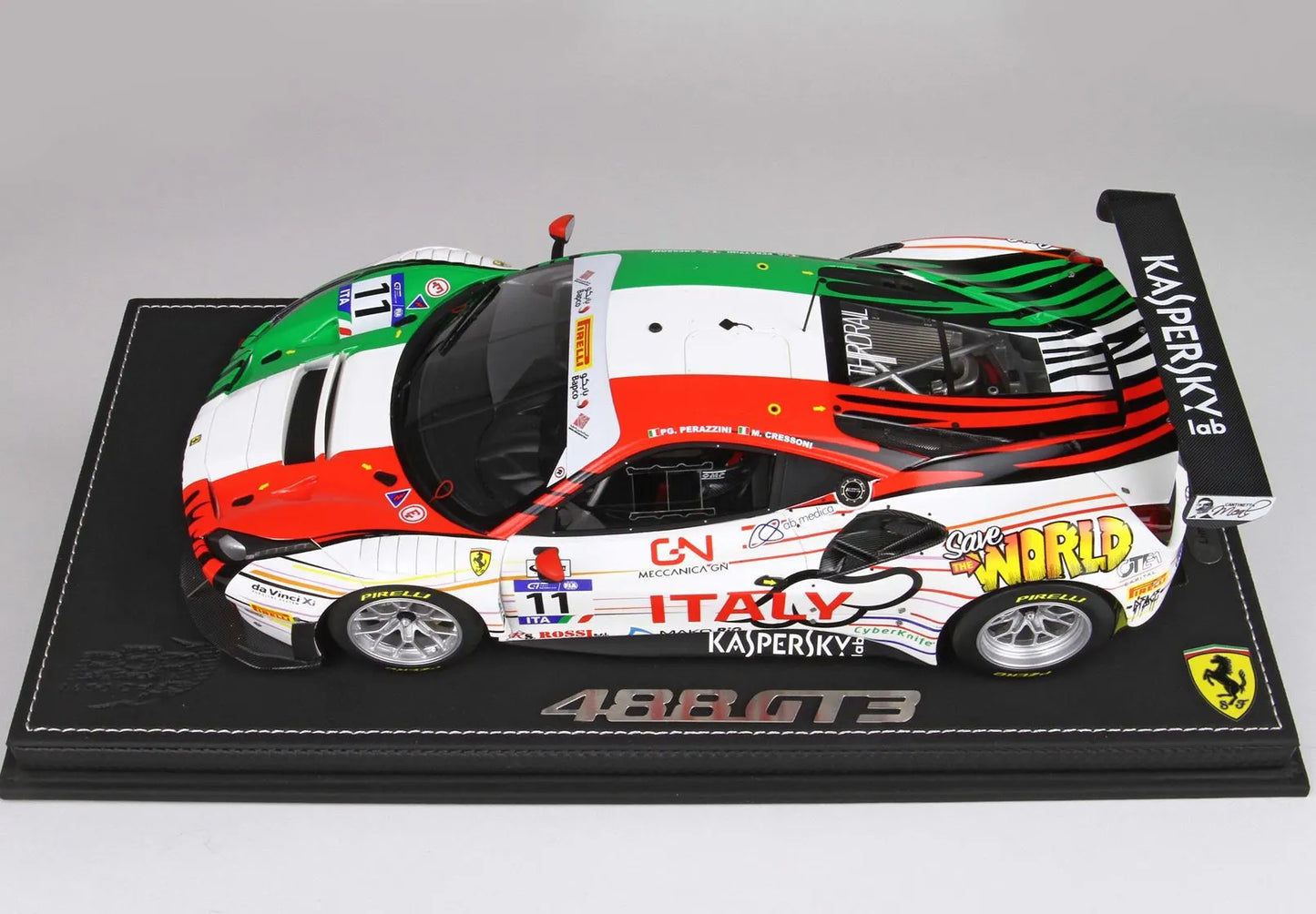 BBRModels -  Ferrari 488 GT3 Fia GT Bahrain Nations Cup 2018 1/18 – Team Kaspersky 1/18