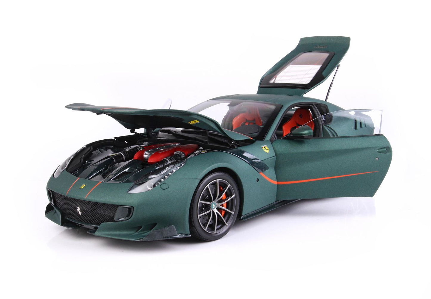 BBRModels - Ferrari F12 TDF Verde Opaco  con vetrinetta