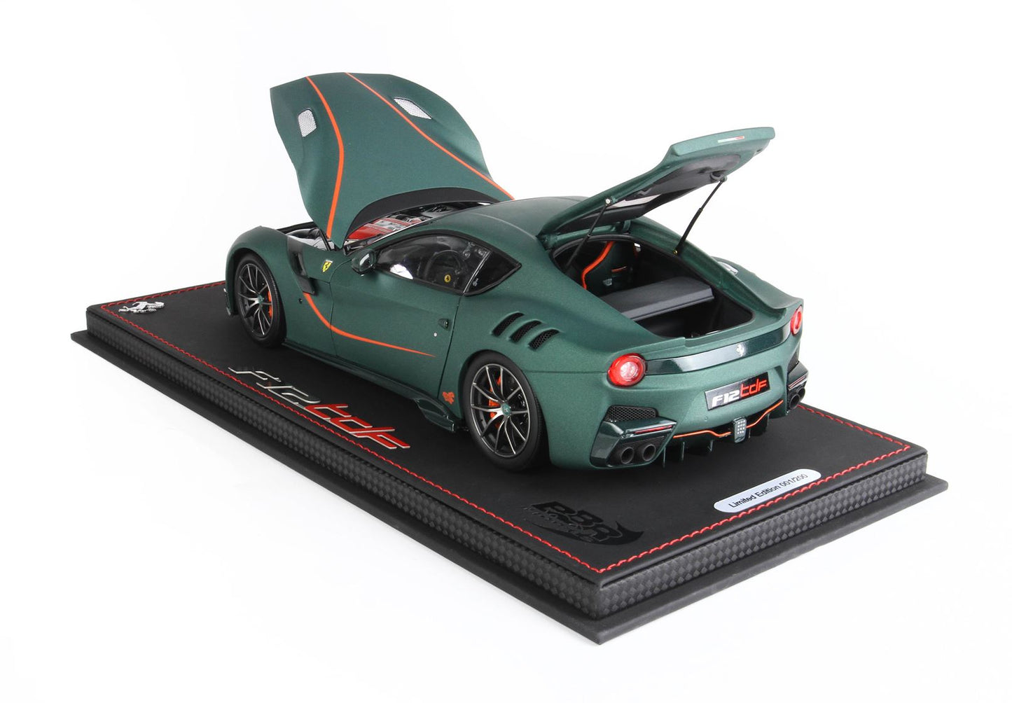 BBRModels - Ferrari F12 TDF Verde Opaco  con vetrinetta