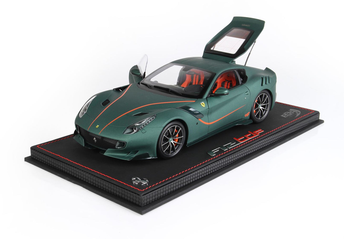 BBRModels - Ferrari F12 TDF Verde Opaco  con vetrinetta