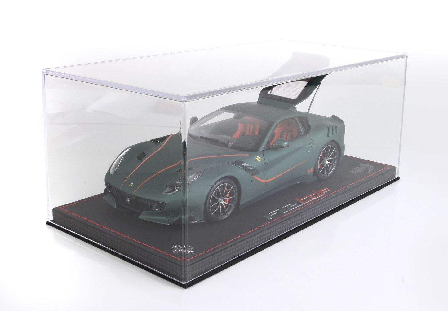 BBRModels - Ferrari F12 TDF Verde Opaco  con vetrinetta