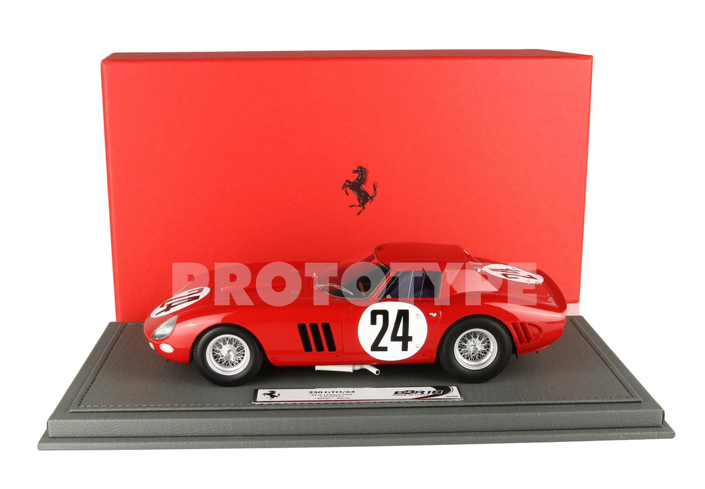 BBR-MODELS - 1/18 Ferrari 250 GTO 24 H Le Mans 1964 S N 5575 GT Car N24 Beurlys - Bianchi con Vetrinetta