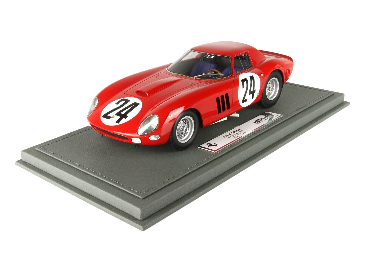 BBR-MODELS - 1/18 Ferrari 250 GTO 24 H Le Mans 1964 S N 5575 GT Car N24 Beurlys - Bianchi con Vetrinetta