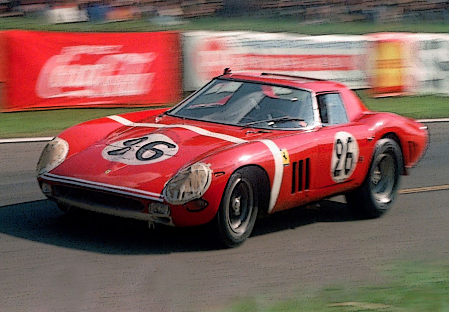 BBRModels - Ferrari 250 GTO 24 H Le Mans 1964 S/N 5571 GT Car N. 26 Hugus - Rosinski Vetrinetta inclusa