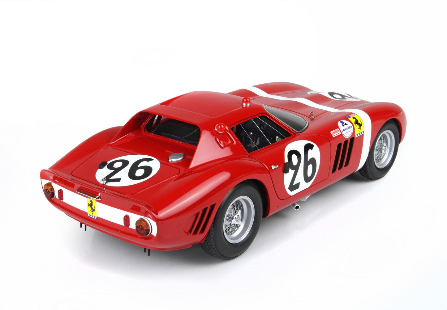 BBRModels - Ferrari 250 GTO 24 H Le Mans 1964 S/N 5571 GT Car N. 26 Hugus - Rosinski Vetrinetta inclusa