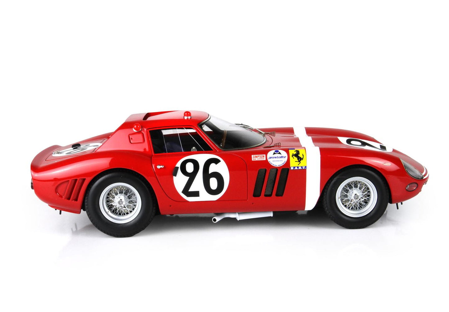 BBRModels - Ferrari 250 GTO 24 H Le Mans 1964 S/N 5571 GT Car N. 26 Hugus - Rosinski Vetrinetta inclusa