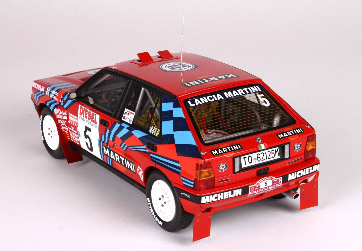 BBR MODELS - Lancia Delta HF Integrale 16V Sanremo 1989 Auriol Occelli TO62125M  con vetrinatta