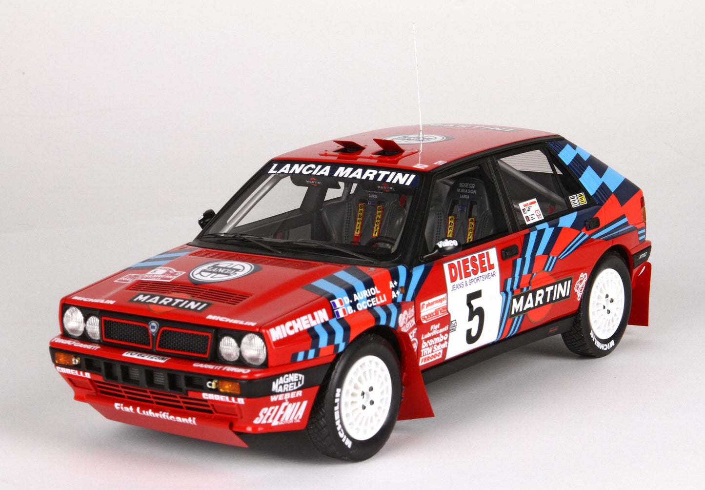 BBR MODELS - Lancia Delta HF Integrale 16V Sanremo 1989 Auriol Occelli TO62125M  con vetrinatta