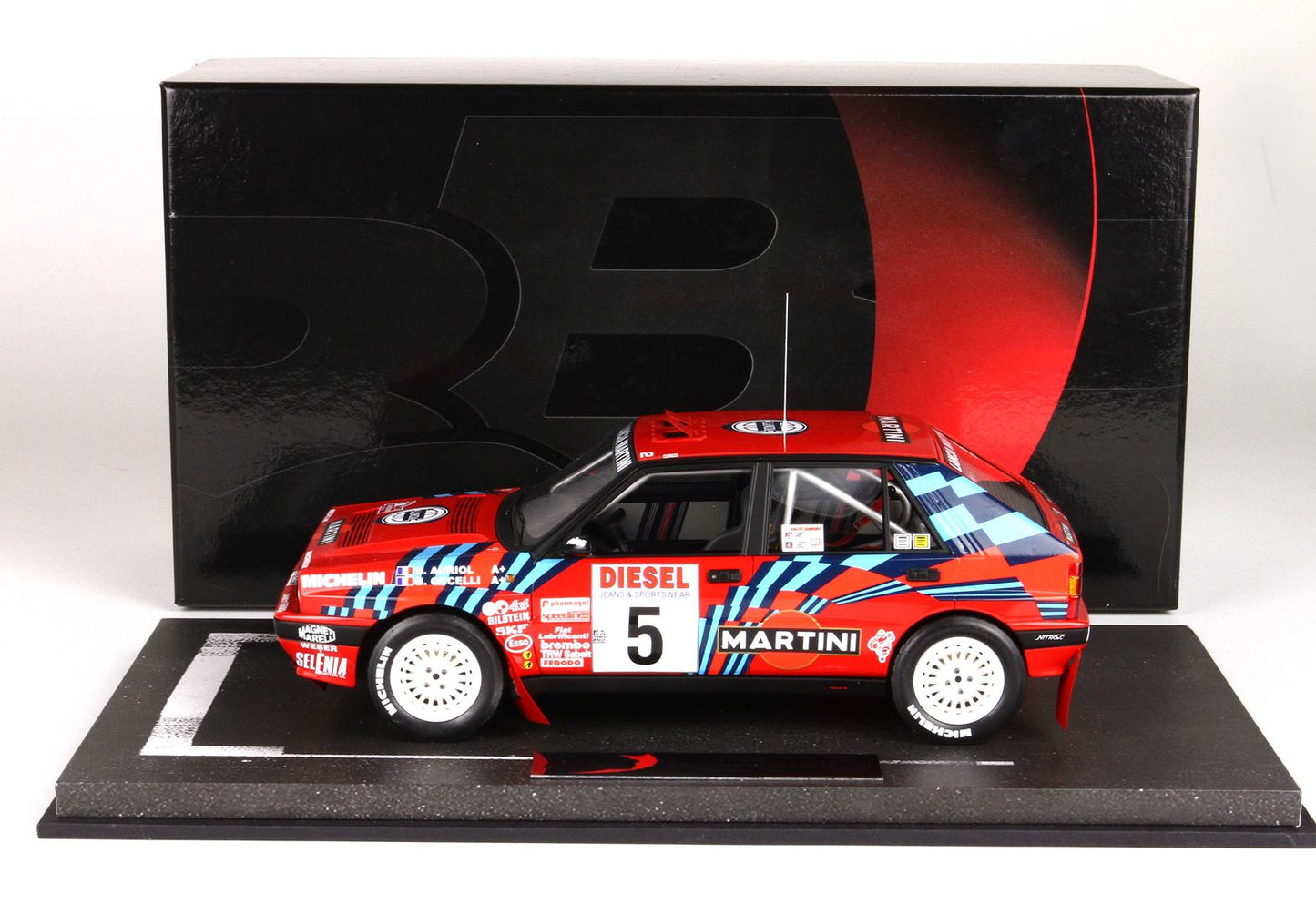 BBR MODELS - Lancia Delta HF Integrale 16V Sanremo 1989 Auriol Occelli TO62125M  con vetrinatta