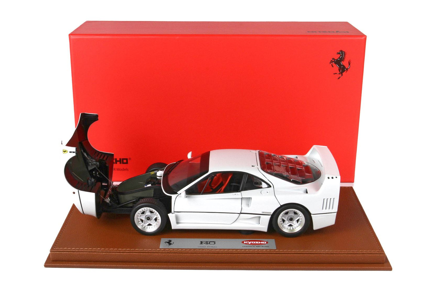 BBRModels - Ferrari F40 Bianco Metallizzato BBR-Kyosho  con vetrinetta