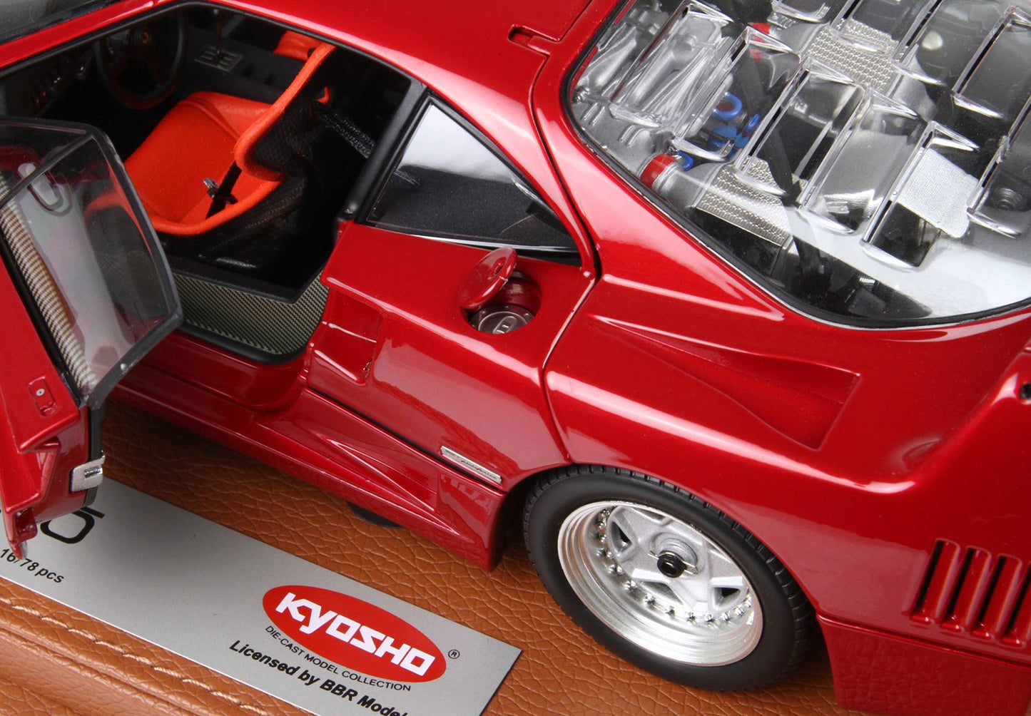 BBRModels - Ferrari F40 Rosso Metallizzato BBR-Kyosho con vetrinetta