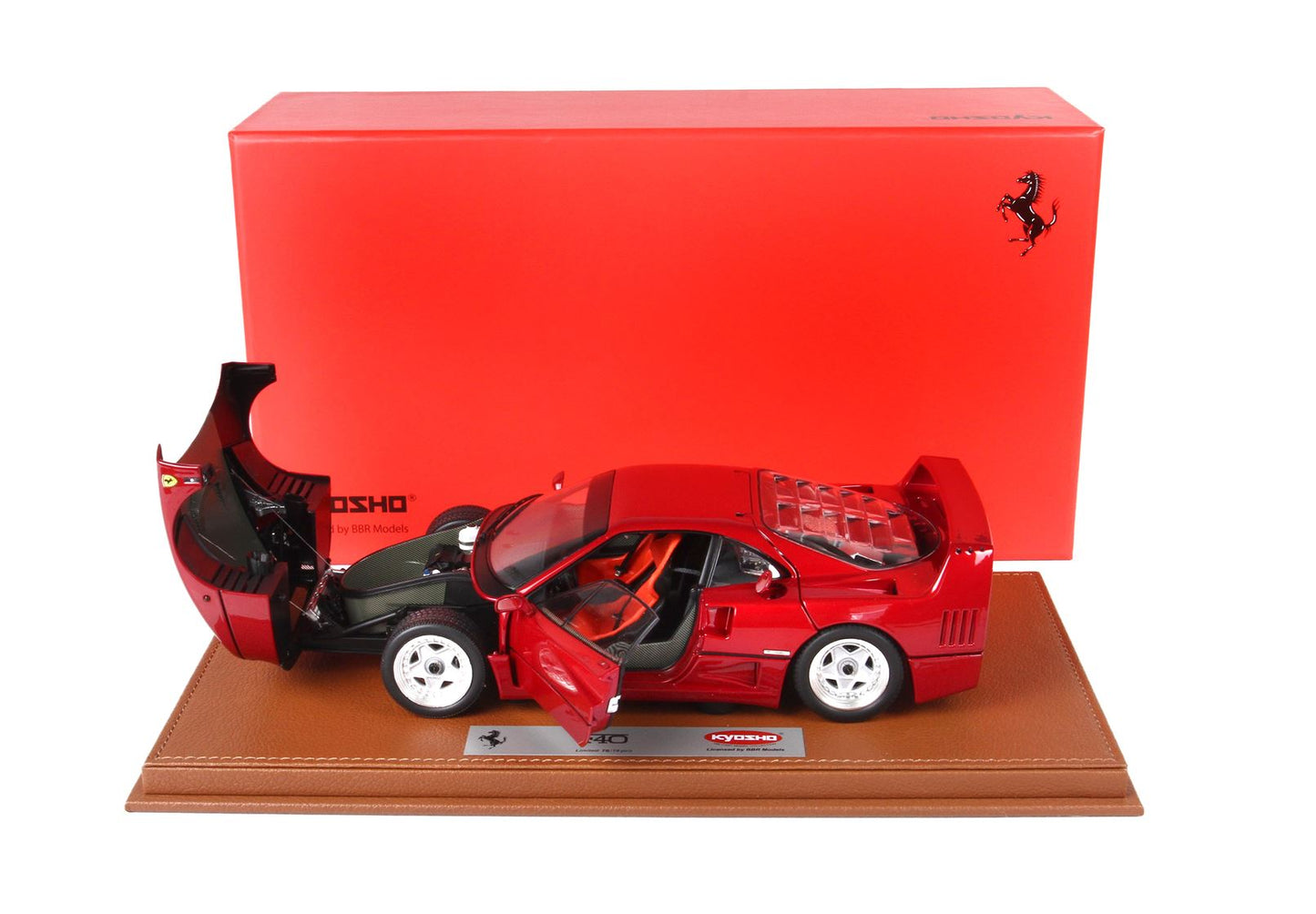 BBRModels - Ferrari F40 Rosso Metallizzato BBR-Kyosho con vetrinetta