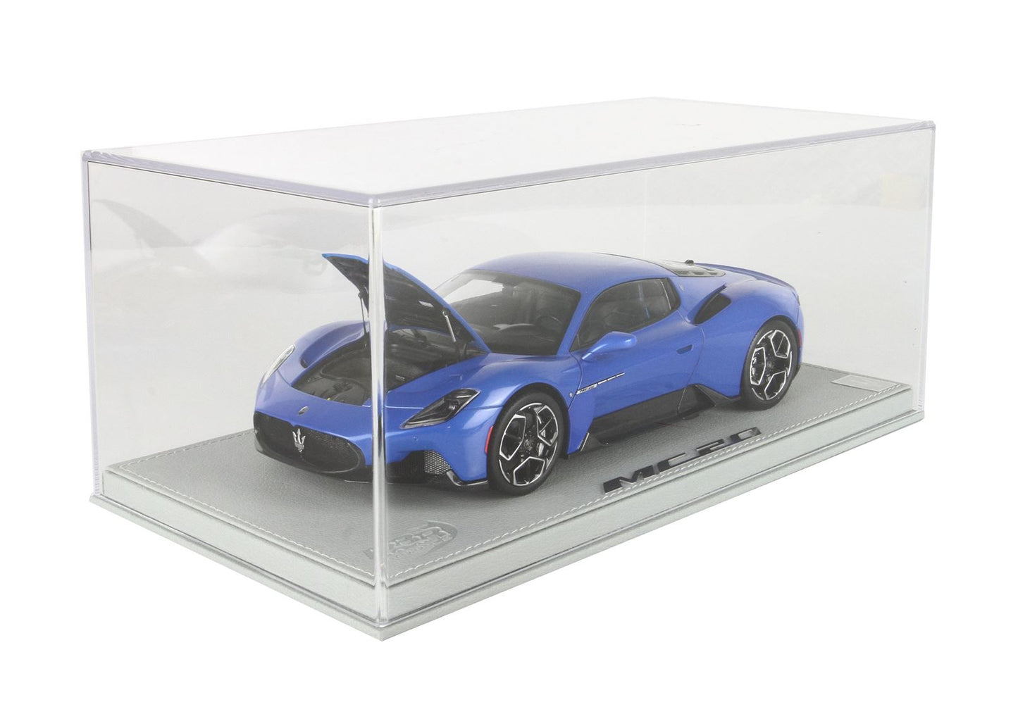 BBR-MODELS - 1/18 - Maserati MC20 Blu Infinito - Confezione con vetrina inclusa nel prezzo