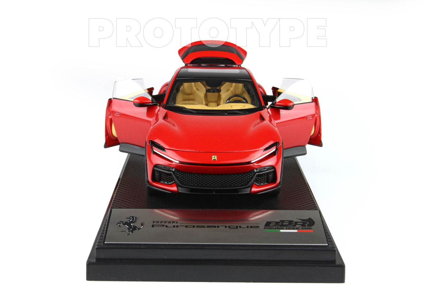 BBRModels - 1/43 Ferrari Purosangue diecast apribile Rosso Corsa (panoramic roof)