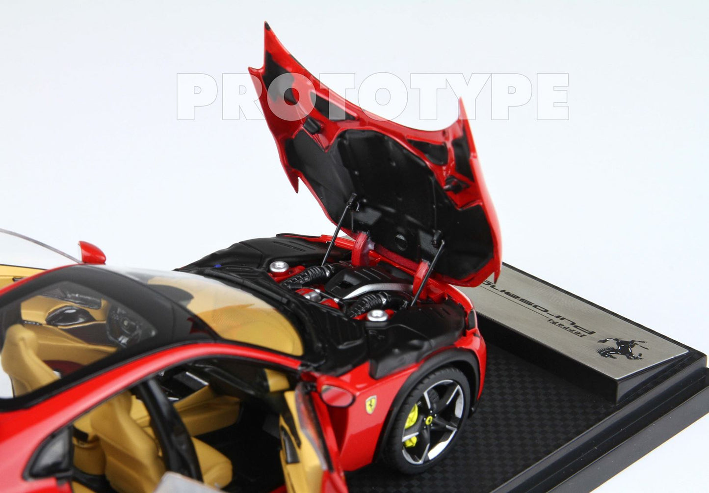 BBRModels - 1/43 Ferrari Purosangue diecast apribile Rosso Corsa (panoramic roof)