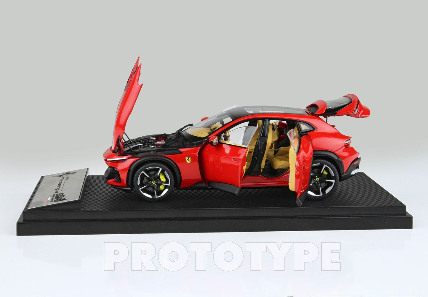 BBRModels - 1/43 Ferrari Purosangue diecast apribile Rosso Corsa (panoramic roof)