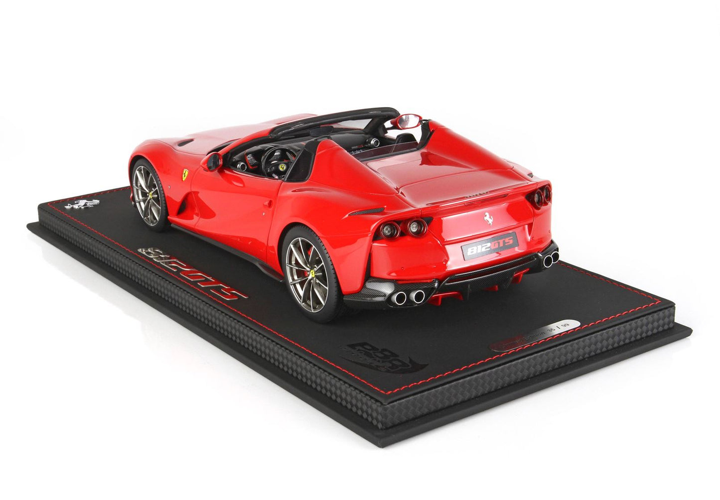 BBRModels - 1/18 Ferrari 812 GTS 2019 rosso corsa 322 con vetrinetta