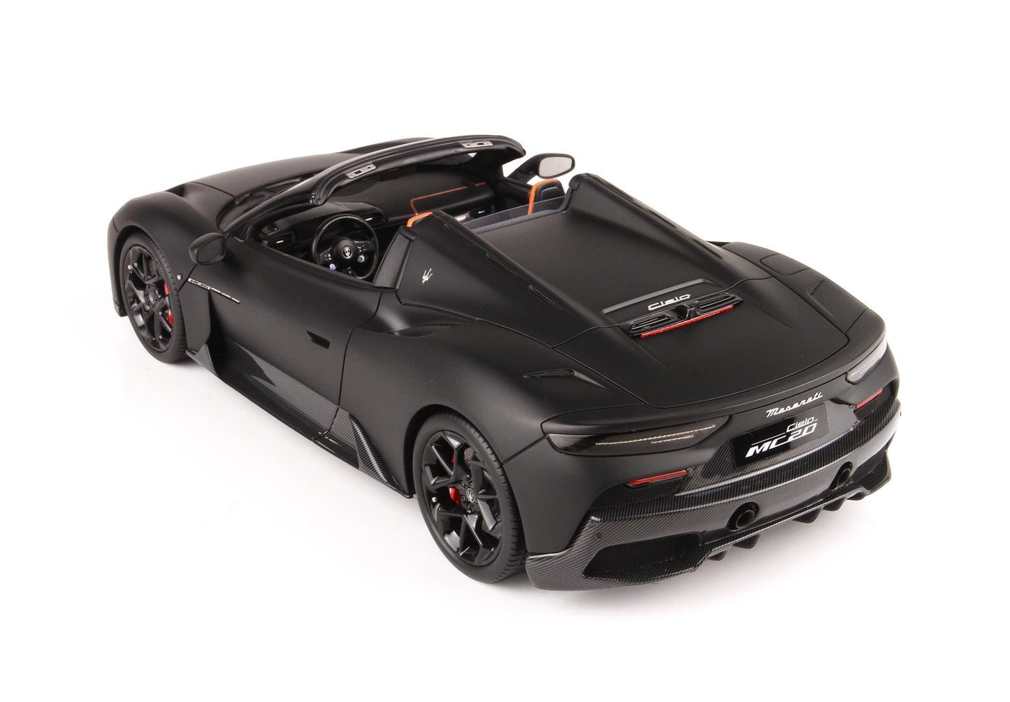 BBR-MODELS - 1/18 - MASERATI - MC20 CIELO SPIDER 2022 - CON VETRINA - MATT BLACK