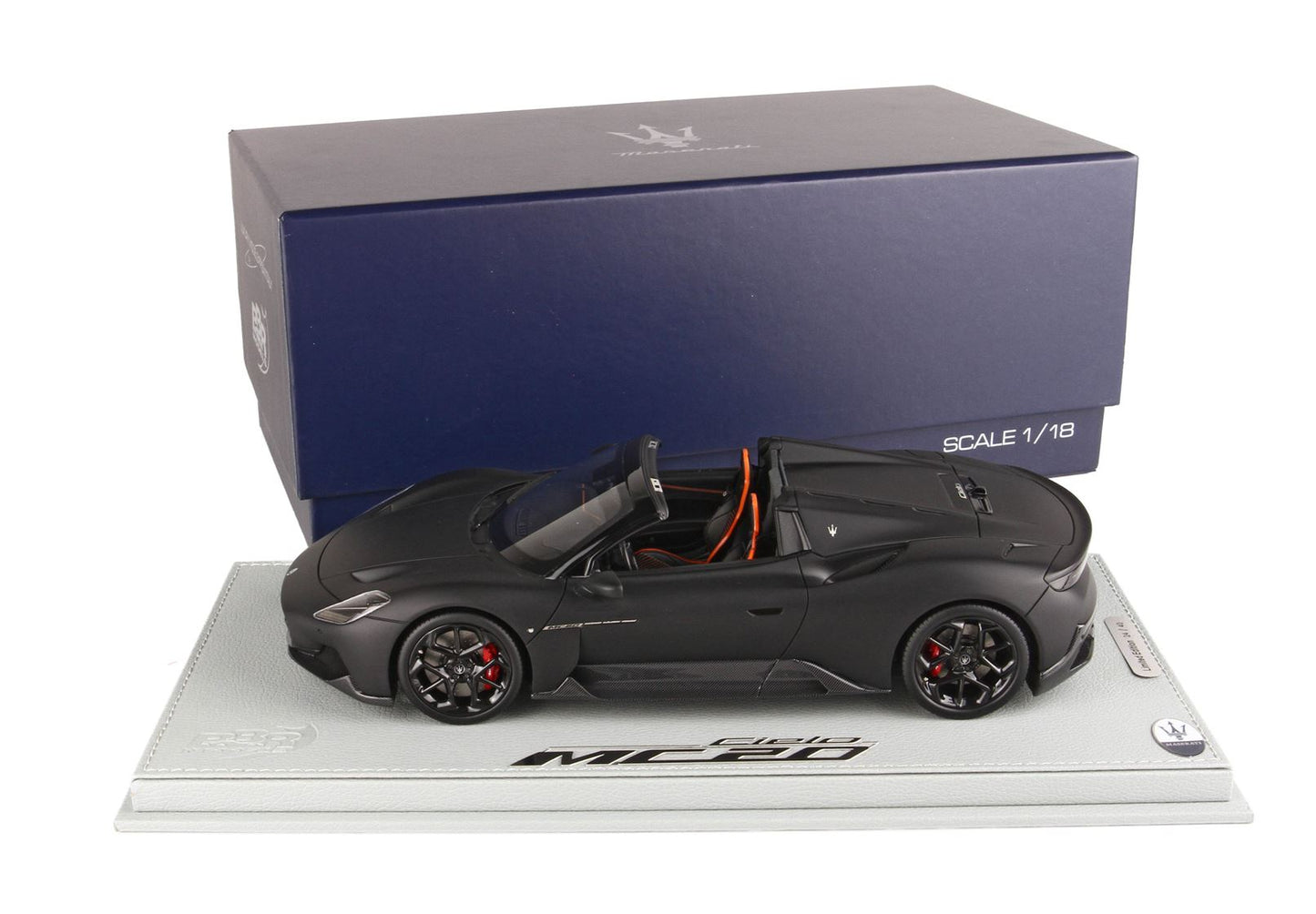 BBR-MODELS - 1/18 - MASERATI - MC20 CIELO SPIDER 2022 - CON VETRINA - MATT BLACK