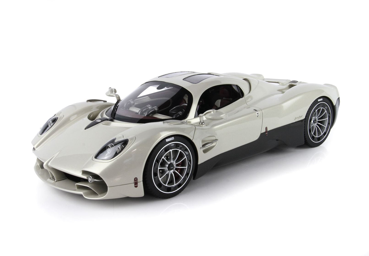 BBRModels - 1/18 Pagani Utopia Grigio Rinascimento - OPT Carbon fiber con Vetrinetta inclusa