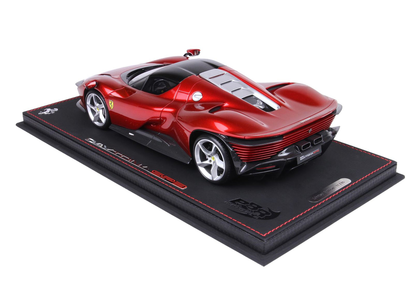 BBRModels - Ferrari Daytona SP3 Serie Icona Tetto chiuso - Rosso Magma con vetrinetta