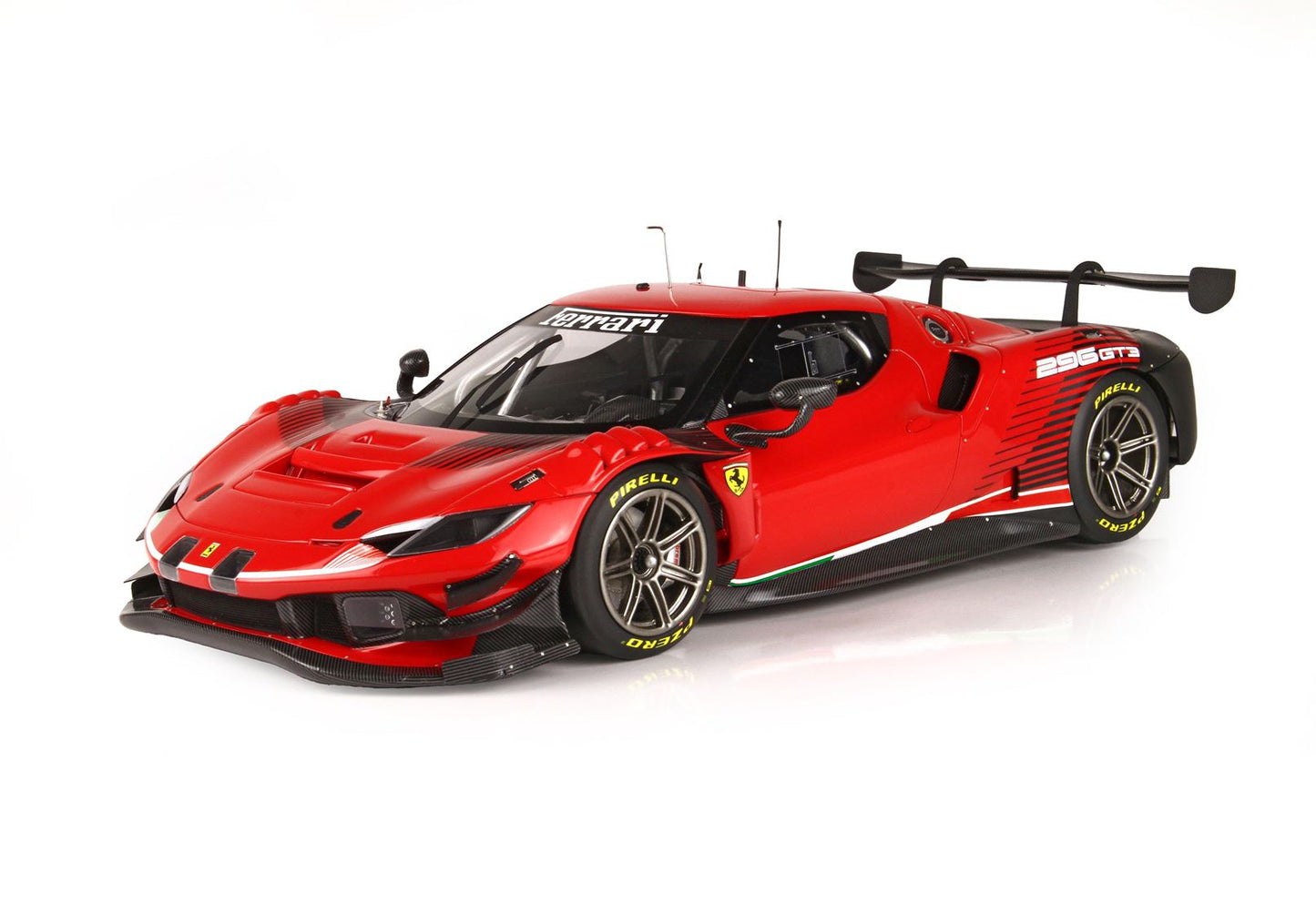 BBR-MODELS - FERRARI - 296 GT3 EVO 3.9L TURBO V8 N 0 LAUNCH VERSION 2022 - CON VETRINA