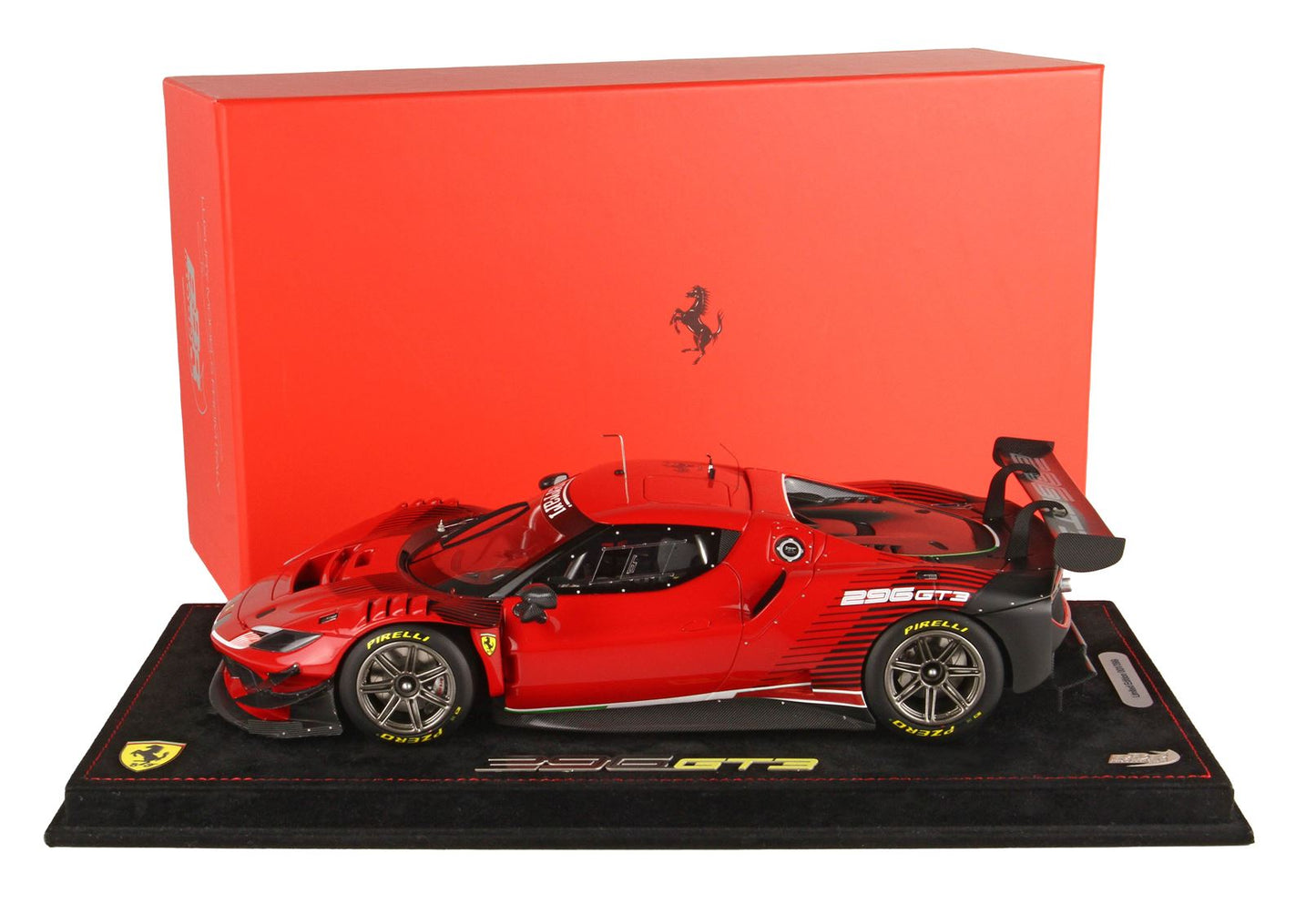 BBR-MODELS - FERRARI - 296 GT3 EVO 3.9L TURBO V8 N 0 LAUNCH VERSION 2022 - CON VETRINA