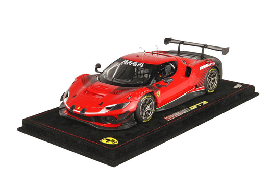 BBR-MODELS - FERRARI - 296 GT3 EVO 3.9L TURBO V8 N 0 LAUNCH VERSION 2022 - CON VETRINA