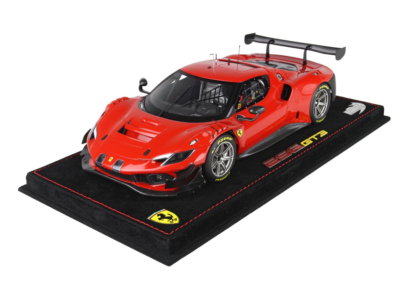 BBR-MODELS - 1/18 Ferrari 296 GT3 2022 Rosso Magma  con Vetrinetta