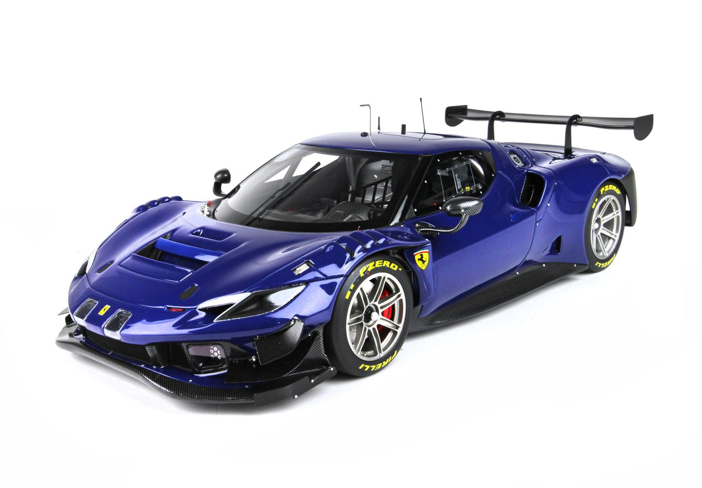 BBR-MODELS - 1/18 Ferrari 296 GT3 2022 Blu Elettrico  con Vetrinetta