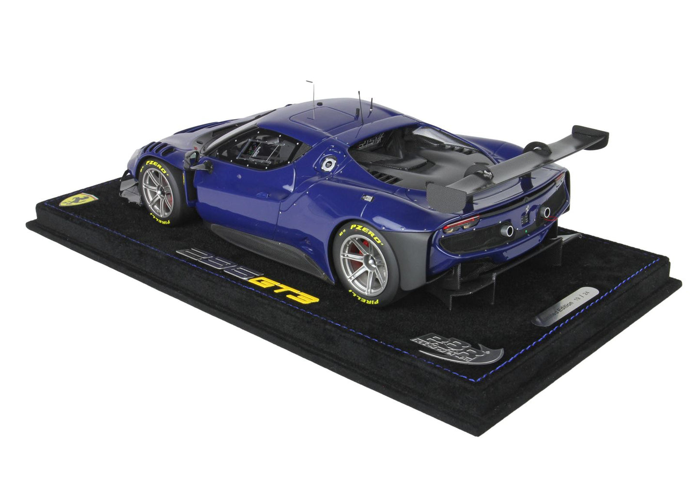 BBR-MODELS - 1/18 Ferrari 296 GT3 2022 Blu Elettrico  con Vetrinetta