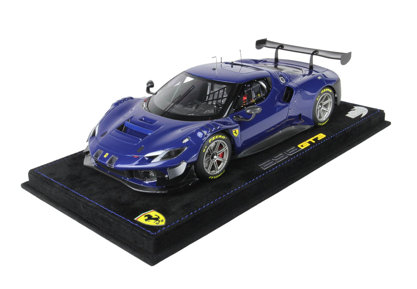 BBR-MODELS - 1/18 Ferrari 296 GT3 2022 Blu Elettrico  con Vetrinetta