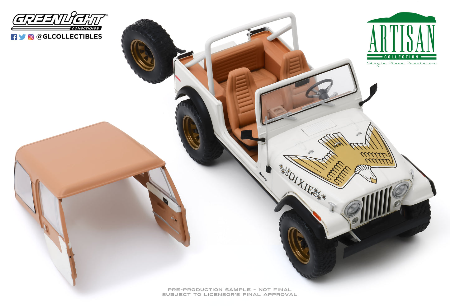 Greenlight 1979 Jeep CJ-7 Golden Eagle "Dixie" 1/18