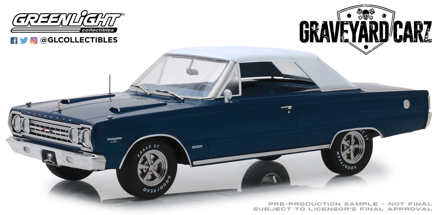 Greenlight 1967 Plymouth Belvedere GTX Convertible - 1967 Plymouth Belvedere GTX Convertible 1/18